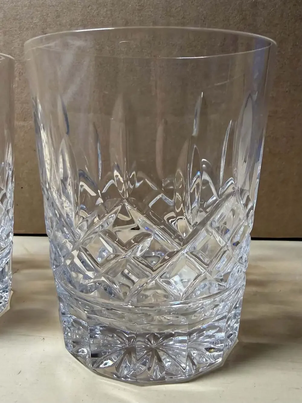 Waterford Crystal Lismore Double Old Fashioned Whiskey Glasses - Set of 2